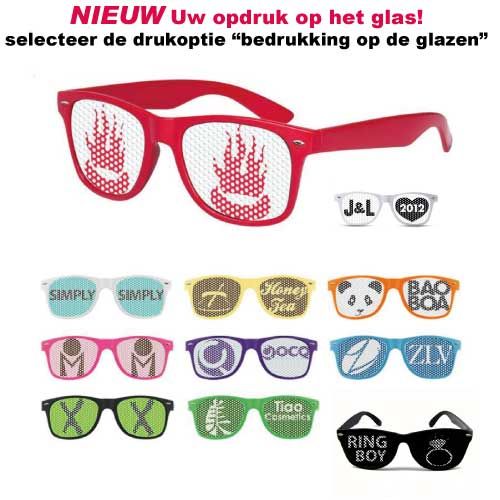 Zonnebrillen bedrukken op het glas